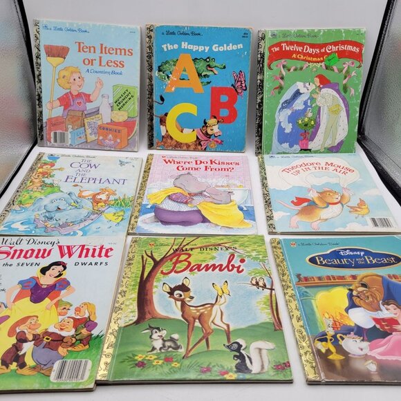 Vintage Little Golden Books Lot of 9 Children's Stories - GB018 - Picture 1 of 10